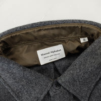 MANUAL ALPHABET 新品 MA-S-448 サイズ3 WOOL SHT 定価22550円 長袖シャツ グレー メンズ マニュアルアルファベット【中古】4-1018T♪