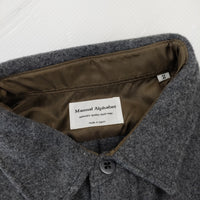 MANUAL ALPHABET 新品 MA-S-448 サイズ2 WOOL SHT 定価22550円 長袖シャツ グレー メンズ マニュアルアルファベット【中古】4-1018T♪