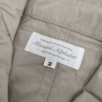 MANUAL ALPHABET 新品 定価20900円 ポリエステル  ステンカラーコート ベージュ メンズ マニュアルアルファベット【中古】5-0413M∞
