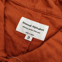 MANUAL ALPHABET 新品 カバーオール 定価19580円 コットンリネン ジャケット オレンジ メンズ マニュアルアルファベット【中古】5-0413M∞