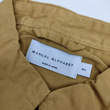MANUAL ALPHABET 新品 ショップコート 定価17380円 コットン サイズ2 コート GINGER イエロー メンズ マニュアルアルファベット【中古】5-0413M∞
