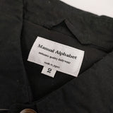 MANUAL ALPHABET 新品 40タイプライターシャツコート 定価16280円 コットン コート ブラック メンズ マニュアルアルファベット【中古】5-0413M∞