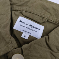 MANUAL ALPHABET 新品 40タイプライターシャツコート 定価16280円 コート ML.OLIVE52 カーキ メンズ マニュアルアルファベット【中古】5-0413M∞