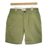 MANUAL ALPHABET 新品 定価13800円 1 コットンリネン ショートパンツ ハーフパンツ ショーツ カーキ メンズ マニュアルアルファベット【中古】5-0413S∞