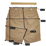 MANUAL ALPHABET 新品 定価13800円 1 コットンリネン ショートパンツ ハーフパンツ ショーツ ベージュ メンズ マニュアルアルファベット【中古】5-0413S∞