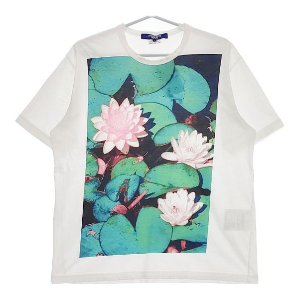 COMME des GARCONS JUNYA WATANABE MAN Waterlily cotton T-shirt 半袖Ｔシャツ カットソー 22SS AD2021 ホワイト メンズ コムデギャルソンジュンヤワタナベマン【中古】5-0501S∞