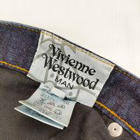 Vivienne Westwood MAN オーブ刺繍 スキニージーンズ デニムパンツ ネイビー メンズ ヴィヴィアンウエストウッドマン【中古】5-0111G∞