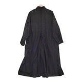 B Yohji Yamamoto Broad Long Shirt ブロードロングシャツ レースアップワンピース 20SS ブラック ビーヨウジヤマモト【中古】4-1219M♪