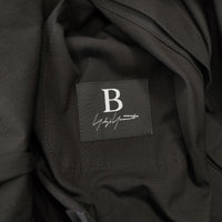 B Yohji Yamamoto Broad Long Shirt ブロードロングシャツ レースアップワンピース 20SS ブラック ビーヨウジヤマモト【中古】4-1219M♪