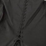 B Yohji Yamamoto Broad Long Shirt ブロードロングシャツ レースアップワンピース 20SS ブラック ビーヨウジヤマモト【中古】4-1219M♪