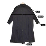 B Yohji Yamamoto Broad Long Shirt ブロードロングシャツ レースアップワンピース 20SS ブラック ビーヨウジヤマモト【中古】4-1219M♪
