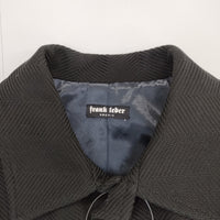 FRANK LEDER ベルテッドウールステンカラーコート サイズS ステンカラーコート ブラック メンズ フランクリーダー【中古】4-1116T♪