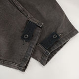 ESSAY P-3 NEW GORILLA 定価36300円 先染め  ES08P-03 ワイドデニム パンツ チャコールグレー メンズ エッセイ【中古】5-0104G∞
