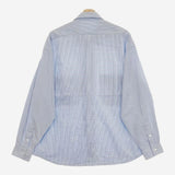 PORTER CLASSIC ROLL UP STRIPE SHIRT ロールアップ 長袖シャツ ブルー メンズ ポータークラシック【中古】5-0111M∞