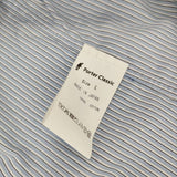 PORTER CLASSIC ROLL UP STRIPE SHIRT ロールアップ 長袖シャツ ブルー メンズ ポータークラシック【中古】5-0111M∞