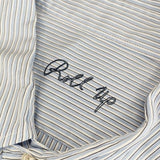 PORTER CLASSIC ROLL UP STRIPE SHIRT ロールアップ 長袖シャツ ブルー メンズ ポータークラシック【中古】5-0111M∞