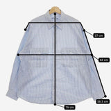 PORTER CLASSIC ROLL UP STRIPE SHIRT ロールアップ 長袖シャツ ブルー メンズ ポータークラシック【中古】5-0111M∞