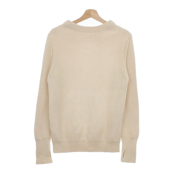 ANDERSEN-ANDERSEN 5G 5gauge Crewneck 5ゲージ クルーネックセーター S ニット アイボリー メンズ アンデルセンアンデルセン【中古】4-1116T♪