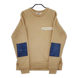 SUNSEA Denim Patch Sweatshirt 16A05 裏起毛 トレーナー エルボーパッチ スウェット ベージュ メンズ サンシー【中古】5-0104T∞