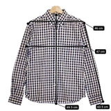 JOURNAL STANDARD GAMBERT CUSTOM SHIRTS ギンガム ボタンダウン BD 長袖シャツ ネイビー アイボリー メンズ ジャーナルスタンダード【中古】5-0118M∞