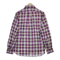 INDIVIDUALIZED SHIRTS アメリカ製 USA製 スタンダードフィット チェック BD 長袖シャツ パープル メンズ インディビジュアライズドシャツ【中古】5-0317M∞
