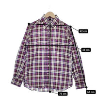 INDIVIDUALIZED SHIRTS アメリカ製 USA製 スタンダードフィット チェック BD 長袖シャツ パープル メンズ インディビジュアライズドシャツ【中古】5-0317M∞