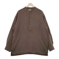 SEVEN BY SEVEN シルクリネン プルオーバー 加工 長袖シャツ 22SS ブラウン メンズ セブン バイ セブン【中古】5-0317M∞