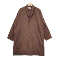 marka SHIRT COAT wool soft serge M20C-07SH01C サイズ1 定価35200円 コート ブラウン メンズ マーカ【中古】4-1207T♪