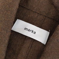 marka SHIRT COAT wool soft serge M20C-07SH01C サイズ1 定価35200円 コート ブラウン メンズ マーカ【中古】4-1207T♪