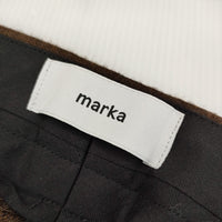 marka 2TUCK COCOON FIT wool soft serge M20C-07PT03C サイズ1 パンツ ブラウン メンズ マーカ【中古】4-1207T♪