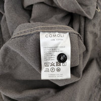 COMOLI ヨリ杢 ワークシャツ 定価39600円 Z01-02004 サイズ2 長袖シャツ 24SS グレー メンズ コモリ【中古】4-1113M♪