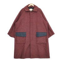 NICHOLAS DALEY Big Mac Coat  British Tweed Wool ビッグマックコート LOVAT TWEED イングランド製 レッド ニコラスデイリー【中古】4-1116A♪