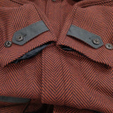 NICHOLAS DALEY Big Mac Coat  British Tweed Wool ビッグマックコート LOVAT TWEED イングランド製 レッド ニコラスデイリー【中古】4-1116A♪