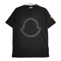 MONCLER スタッズロゴTシャツ H10918C00015 SS TSHIRT 半袖Ｔシャツ カットソー 22SS ブラック メンズ モンクレール【中古】5-0623S∞