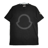 MONCLER スタッズロゴTシャツ H10918C00015 SS TSHIRT 半袖Ｔシャツ カットソー 22SS ブラック メンズ モンクレール【中古】5-0623S∞
