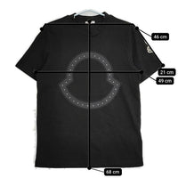 MONCLER スタッズロゴTシャツ H10918C00015 SS TSHIRT 半袖Ｔシャツ カットソー 22SS ブラック メンズ モンクレール【中古】5-0623S∞