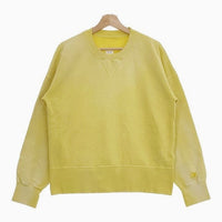 VISVIM 新品 COURT SWEAT L／S CRASH ダメージ加工 クルーネック スウェット イエロー メンズ ビズビム/ヴィズヴィム【中古】5-0202M∞