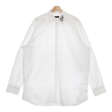 RAF SIMONS Big fit shirt 刺繍オーバーサイズシャツ サイズ46 長袖シャツ ホワイト メンズ ラフシモンズ【中古】4-1129M♪