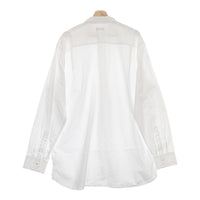 RAF SIMONS Big fit shirt 刺繍オーバーサイズシャツ サイズ46 長袖シャツ ホワイト メンズ ラフシモンズ【中古】4-1129M♪