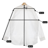 RAF SIMONS Big fit shirt 刺繍オーバーサイズシャツ サイズ46 長袖シャツ ホワイト メンズ ラフシモンズ【中古】4-1129M♪