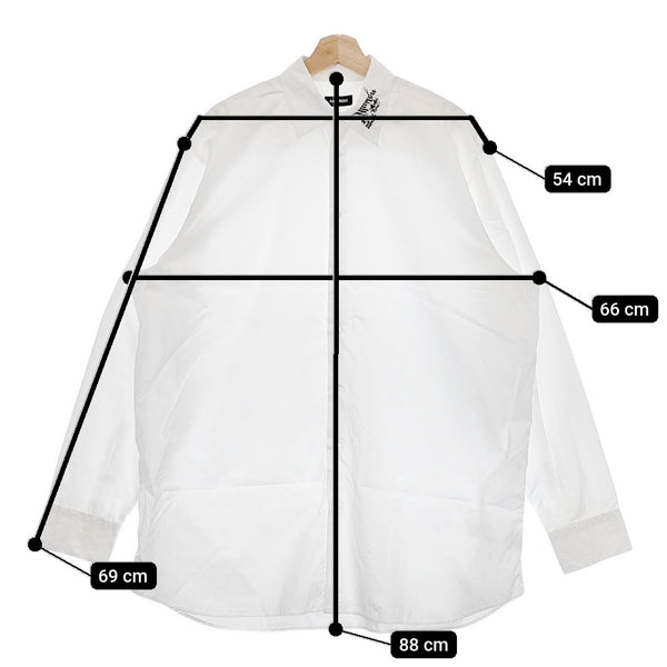 RAF SIMONS Big fit shirt 刺繍オーバーサイズシャツ サイズ46 長袖シャツ ホワイト メンズ ラフシモンズ【中古】4 –  ブランド古着の専門店gee,jee（ジージー）