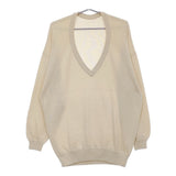 adam et Rope オーバーサイズVネックニット サイズ38 定価16500円 コットン セーター ニット ベージュ メンズ アダムエロペ【中古】5-0223M♪