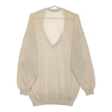 adam et Rope オーバーサイズVネックニット サイズ38 定価16500円 コットン セーター ニット ベージュ メンズ アダムエロペ【中古】5-0223M♪