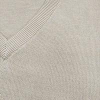 adam et Rope オーバーサイズVネックニット サイズ38 定価16500円 コットン セーター ニット ベージュ メンズ アダムエロペ【中古】5-0223M♪