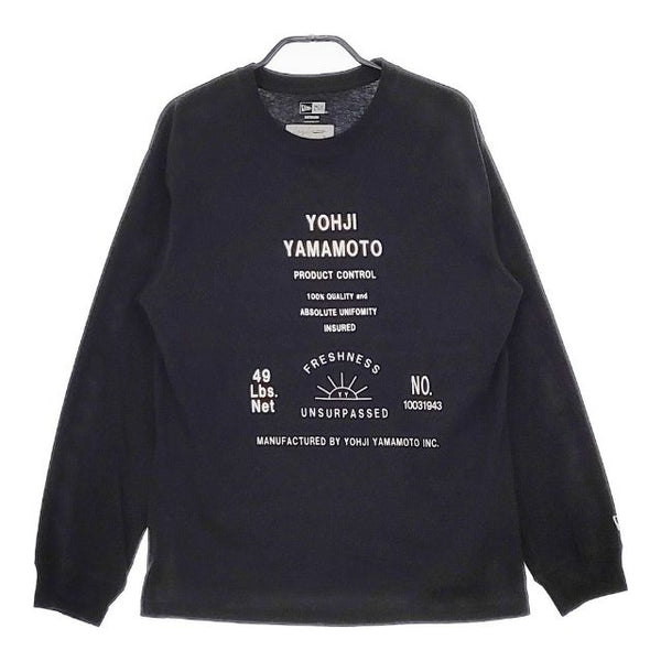 Yohji Yamamoto POUR HOMME/NEW ERA 1990S ARTWORK PRINT LONG SLEEVES 定価19800円 HX-T82-983 長袖Ｔシャツ カットソー ロンＴ ブラック メンズ ヨウジヤマモトプールオム/ニューエラ【中古】5-0125M∞