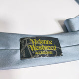 Vivienne Westwood accessories Get a life  オーブ プリント ネクタイ ライトブルー メンズ ヴィヴィアンウエストウッド【中古】5-0212G∞