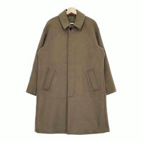 comm arch GEELONG LAMB MELTON COAT サイズ2 バルマカーンコート ステンカラーコート ブラウン メンズ コムアーチ【中古】4-1214A♪