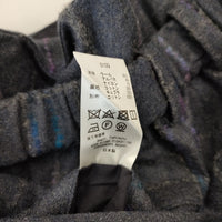amachi ウールアルパカ チェックパンツ 010Q サイズ6 イージー パンツ チャコールグレー メンズ アマチ【中古】4-1214T♪