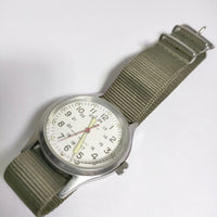 TIMEX/J.CREW vintage field army watch  ミリタリーウオッチ クオーツステンレスケース 腕時計 カーキ シルバー メンズ タイメックス/ジェイクルー【中古】5-0212G∞