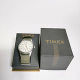 TIMEX/J.CREW vintage field army watch  ミリタリーウオッチ クオーツステンレスケース 腕時計 カーキ シルバー メンズ タイメックス/ジェイクルー【中古】5-0212G∞